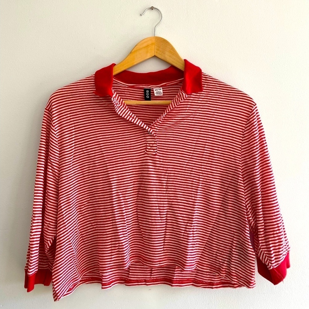Urban Outfitters | Cropped Striped Shirt | Size XS